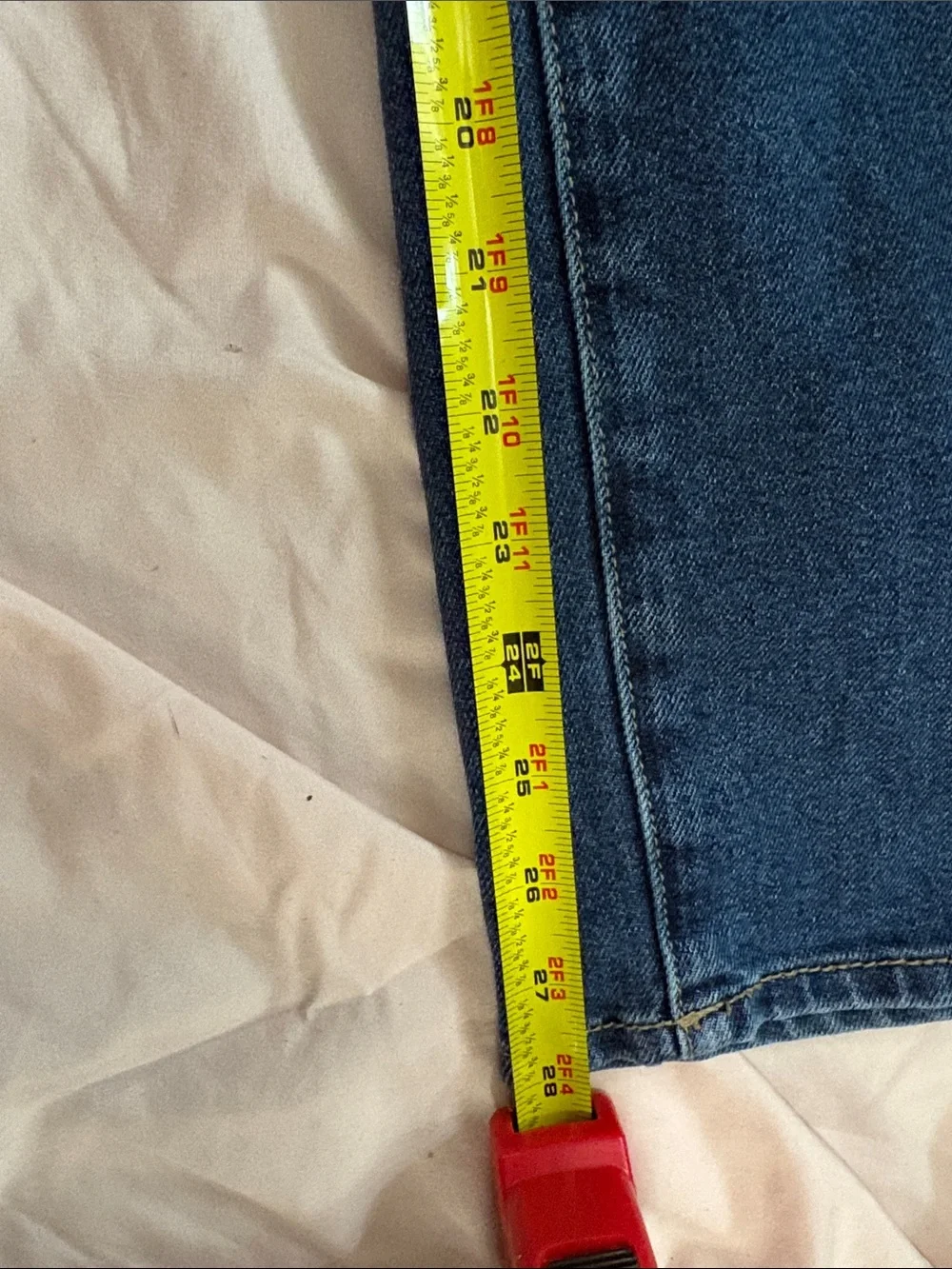 Seven7 Women's Straight Leg Jeans in Dark Blue Denim